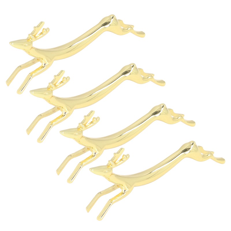 4Pcs Chopstick Rest Smoother Surfaces Reusable Cute Animal Design Gold