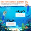 Kids Snorkel Set, Dry Top Snorkel Mask with Foldable Breathing
