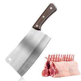 ZENG JIA DAO Meat Cleaver, 7'' Chinese Chef's Kitchen Small Bone Chopping Knife, Heavy Duty Butcher Knife, Full Tang Wengewood Handle chopper, German Stainless Steel, 2025 Chef Gift