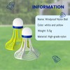 KBCYRT 6 Windproof Badminton Shuttlecocks, High Elasticity Shuttlecocks for Outdoor