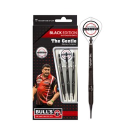 BULL'S Erwachsene Champions Mensur Suljovic Black-Edition Soft Dart 18g, Schwarz, 18 g