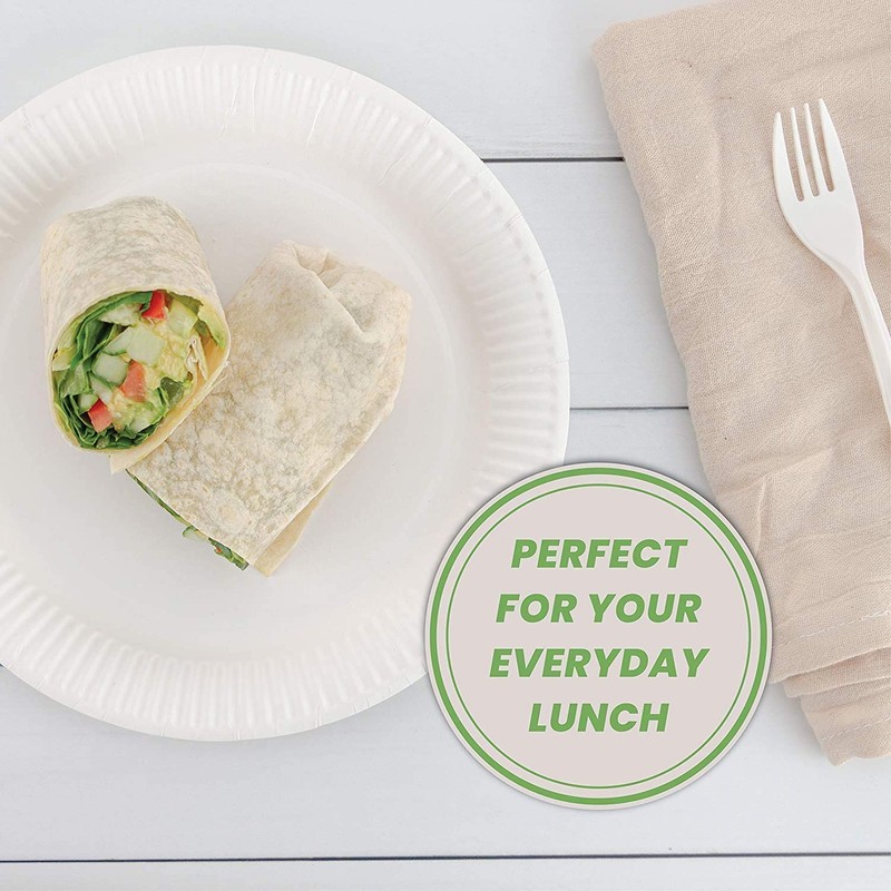 HITHIKA 7'' Paper Plates (100 Pack) | Biodegradable & Compostable