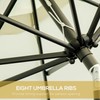 Outsunny 9ft Patio Umbrella with Push Button Tilt and Crank,