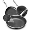 OATOFP Non Stick Frying Pans Set, Hybrid Pans Set Nonstick