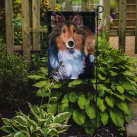 Caroline's Treasures 7394GF Sheltie Stand Off Garden Flag Mailbox Flag Decorative Yard Flag Banner Outside Patio Artwork Yard Flower Beds, Garden Size, Multicolor