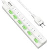 FUMITAKE Table Tap, Power Strip with Individual Switch, 9.8 ft