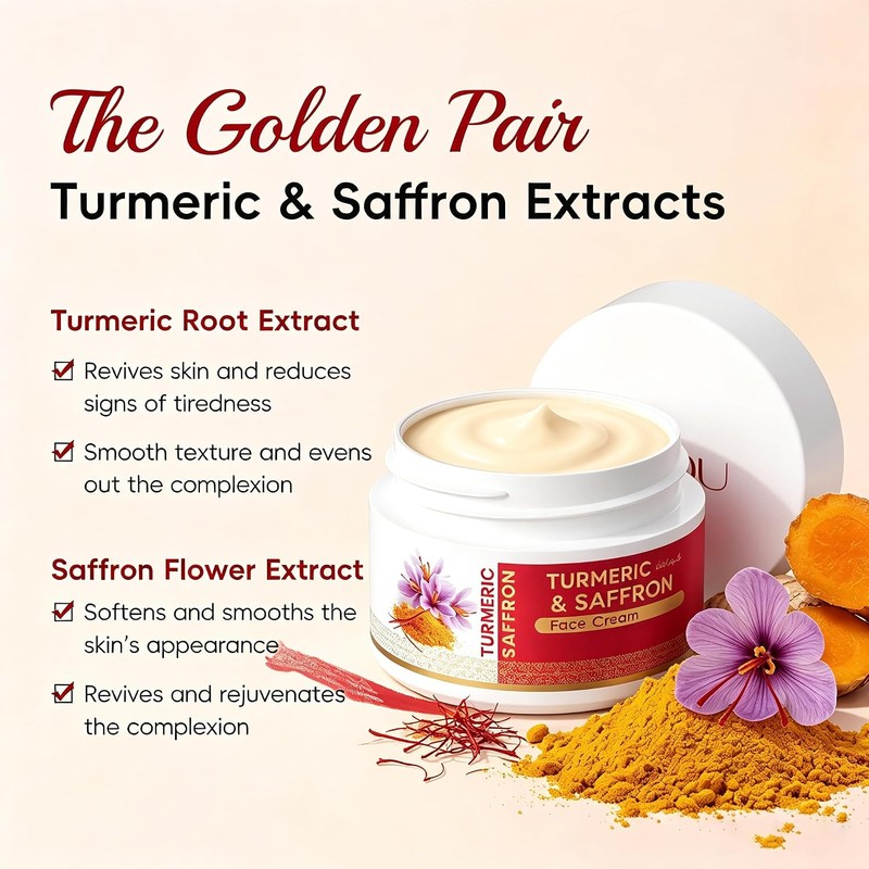 Turmeric Saffron Facial Moisturizer for Women, for All Skin Types