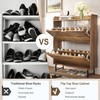 Vividwood Shoe Storage Cabinet with 2 Flip Drawers, Wooden Shoe