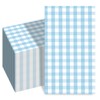 SMUAENSS 100 PCS Blue Gingham Napkins Disposable, 3 Ply Wedding