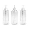 Shampoo Pump Dispenser, YACEYACE 3Pcs 16.9oz Clear Shower Soap Dispenser