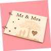 WHAMVOX Unique Wedding Guest Book Engagement Guest Sign-in Book Carving