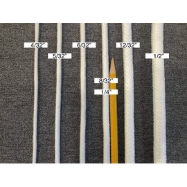 5/32" Soft Synthetic Upholstery Welt Cord, Braided #0, 65 Yards