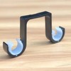 Tiweio Aluminum Alloy Ceiling Mounted Curtain Brackets - 2Pcs, Black