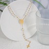 Manfnee Rosary Necklace for men and women Medal & Cross