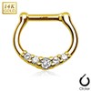 Autiga Nose Piercing 14 Carat 585 Real Gold Septum Ring