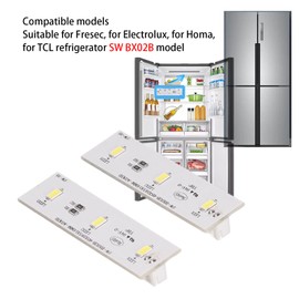 banapoy 2pcs SW BX02B Fridge LED Light Bar Replacement for Frestec, 6000-6500K White Light LED Light Board Replacement for Electrolux Refrigerator, for Homa Freezer