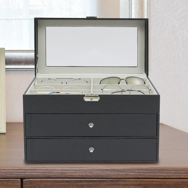 Unbranded 18 Slot Eyeglass Sunglasses Storage Box 3 Layers Glasses