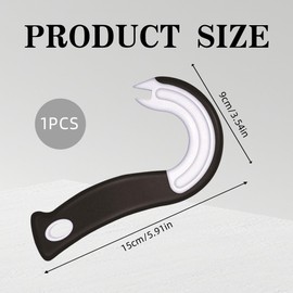 1PCS Ring Pull Can Opener Aid J Shaped Ring Pull Can Opener Black Ring Pull Opener Without Harming Nails Can Openers for Arthritic Hands Kitchen Aid Opener Manual Pull Helper for Elderly Weak Hands