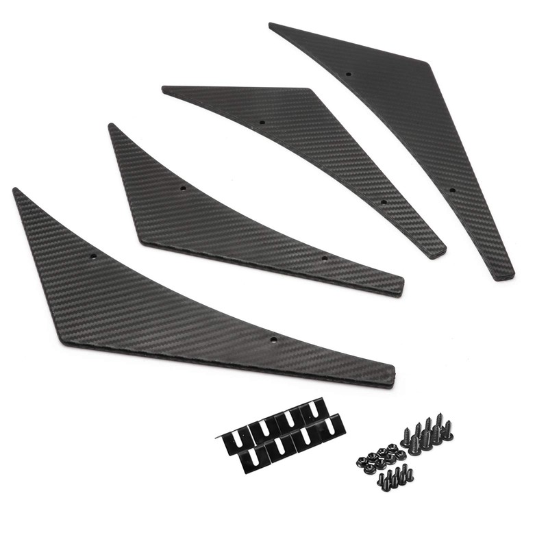 Xotic Tech 4pcs JDM Sporty Racing Style Front Bumper Side