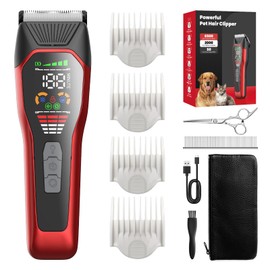 LEMULEGU Cordless Electric Hair Clippers for Large Pets,Two-Speed Quiet Strong Motor Dog Grooming Kits with Wide Stainless Steel Blade for Thick Coats Dogs,LGL 066R
