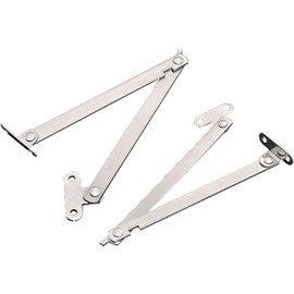 MY MIRONEY Stainless Steel 180 Degree Rotatable Folding Lid Support Hinge for Furniture Cabinet Pack of 2