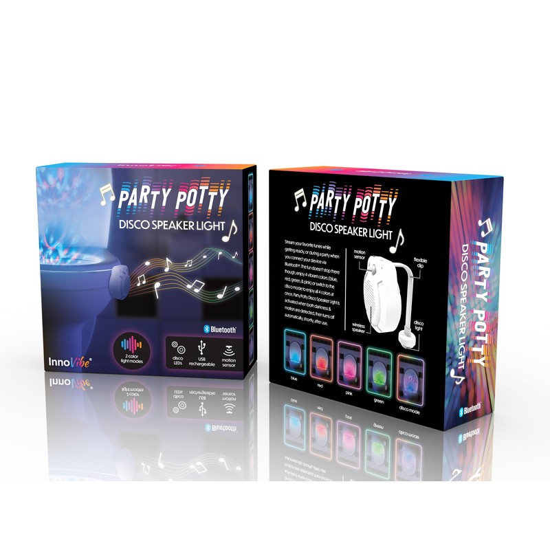 Toilet Disco Speaker, Motion Activated Light, Turn Your Late Night