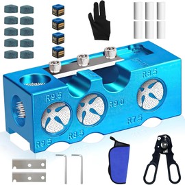 Ba Sen Doyle 11-in-1 Pool Cue Tip Shaper Aluminum Alloy, Pool Cue Tips Replacement kit, Billiards Accessories Tool,Pool Stick Tips, Pool Cue Tip Replacement and Shaping Accessories for Billiards
