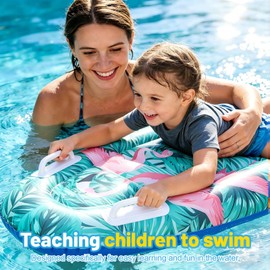 dellyy Portable Inflatable Bodyboard, 70 x 50 cm, Portable Inflatable Surfboard, with Handles, Children's Swimming Board, Inflatable Air Mattress, Floating Bodyboard, Children's Inflatable Pool Toy