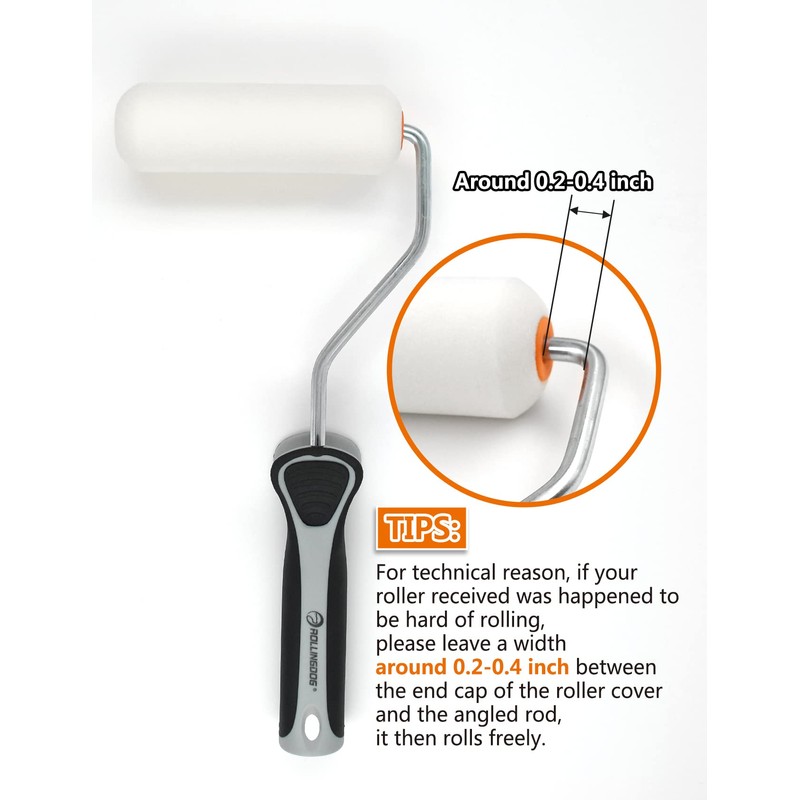 ROLLINGDOG 4 Inch Paint Roller Frame - Single Rod Frame
