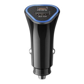 Cargador Usb Tipo C + Usb A Turbo Para Auto Steren Eli-875