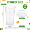 Hushee 500 Sets 16 oz Clear Plastic Cups with Lids