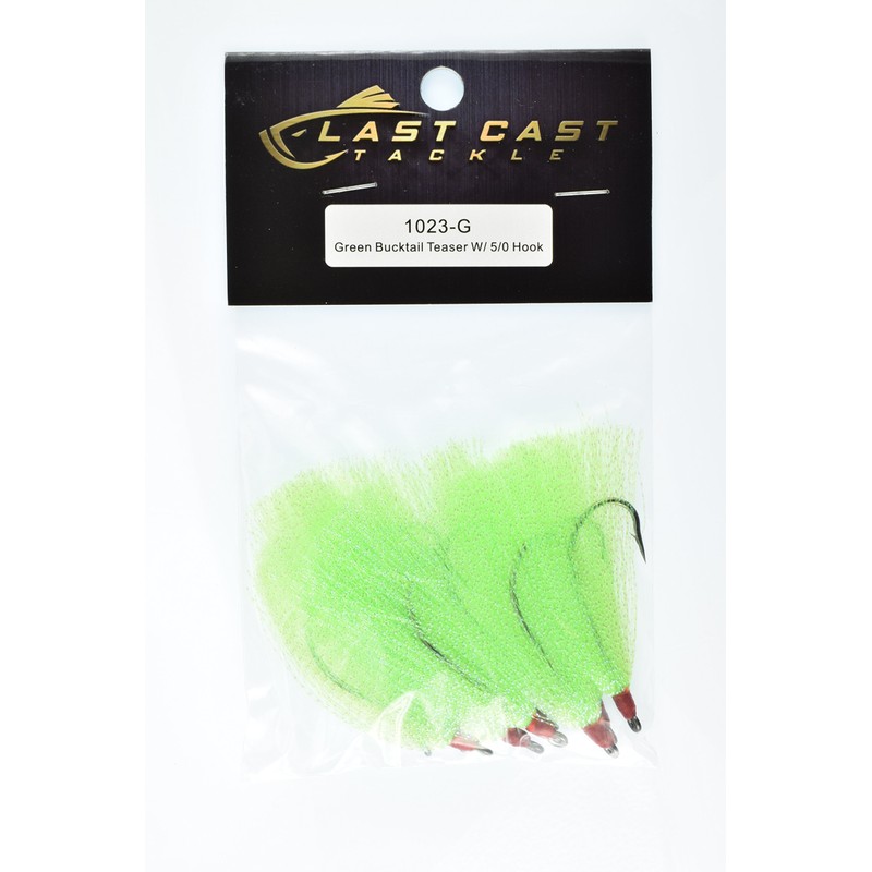 LAST CAST TACKLE Bucktail Teaser with 5/0 Hook (Green)