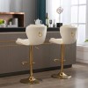 Set 2 Modern Lightweight Bar Stools Chrome Footrest Base Swivel