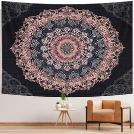 NYZE Mandala Tapestry Wall Hanging Hippie Bohemian Wall Decor Wall Art Indian Tapestries Boho Home Decoration for Bedroom Living Room Dorm 59x 51 in