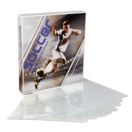 UniKeep Soccer Themed Trading Card Case With 10 Pages. Additional Pages Can Be Added Caes is Fully Enclosed To Protect Cards