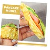 Kisangel 3pcs Artificial Pancake Model Handmade Realistic Fake Food Pancake