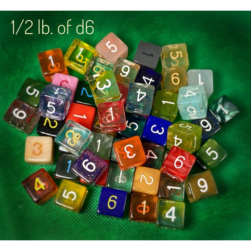 Roll Again Bulk Dice - in assorted colors, shapes, and