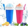 WALLBIG Slushie Maker Cup,2PCS Magic Slushy Maker Squeeze Cup,Portable Smoothie