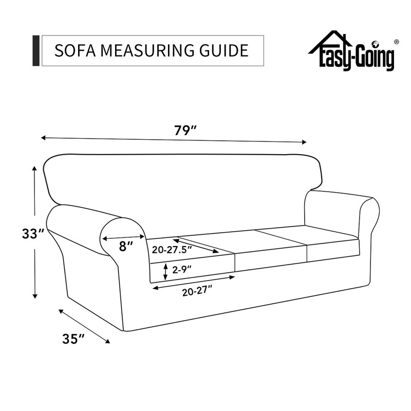 Easy-Going 4 Pieces Stretch Soft Couch Cover for Dogs -