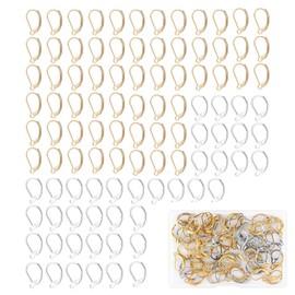 ZWWOGE 100 Stück Ohrhaken,Ohrring Rohlinge,Geschlossen Ohrring Haken, Edelstahl Ohrringe Haken mit Offener Schleife, Ohrringe Basteln für DIY Ohrring Schmuck Herstellung