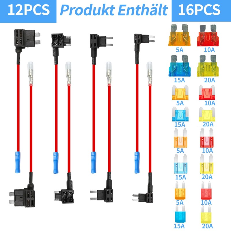 Pack of 12 Mini Micro Micro2 Standard Fuse Car Standard