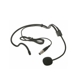 Replacement Headset Condenser Microphone compatible with Shure wireless Bodypack Transmitters, with Cardioid Polar Pattern, Flexible Gooseneck, Unidirectional, ta4f 4 Pins, Black