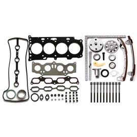 Engine Head Gasket Set Timing Chain Kit w/Bolts Compatible with 2007-2009 for Toyota Camry 2.4L;2009 for Toyota Corolla 2.4L OE HS26323PT