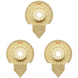 3 x TopsTools UNCRTT_3 Carbide Grout Blades Compatible with Bosch Fein (Non-StarLock) Makita Milwaukee Einhell Ergotools Hitachi Parkside Ryobi Worx Workzone Multi Tool Accessories