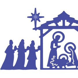 1Pc Silver Holy Nativity Scene Metal Jesus Cutting Dies Scrapbooking Craft The Cuts Create Embossing Paper Art Thin Card Making Stencil，Scrapbooking and Stamping