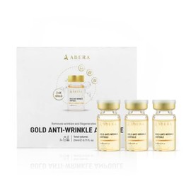 Abera Gold Moisturizing and Firming Serum with Peach Extract and Hyaluronic Acid, For All Skin Types, Enhances Skin Hydration and Elasticity (3 x 0.23 Fl. Oz)