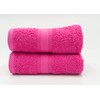 Lex's Linens Pack of 2 100% Combed Cotton Hot Pink