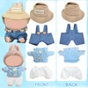 Labubv Clothes, 14-17cm Doll Clothes Accessories Suitable, with Denim Strap