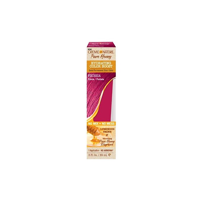 Creme of Nature Pure Honey Hydrating Color Boost, Fuchsia, 3