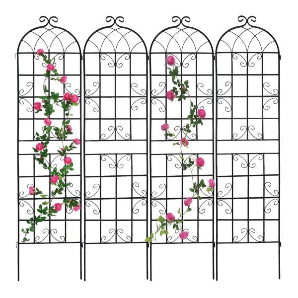Metal Garden Trellis Set of 4 Rustproof For Climbing Plant
